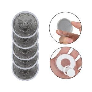 Set 5 bucati, cutie universala pentru monede, 22 mm
