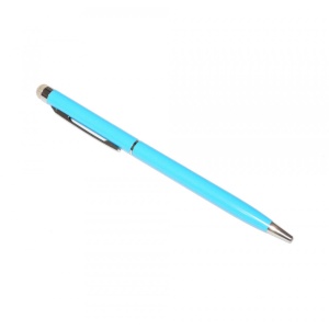Stylus cu microfibra si pix incorporat, generatia 2, Turcoaz