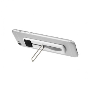 esign inovator pentru suport telefon - piciorus metalic extensibil pentru vizualizare hands-free. Perfect pentru sesiuni de video streaming sau apeluri video, se ataseaza usor si ofera un suport stabil pe orice suprafata