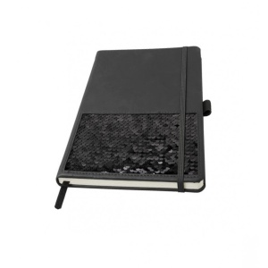 Agenda cu Paiete, Luxe Stationery, A5, 80 file, Dictando, Neagra