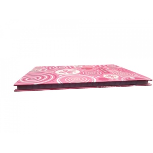 Block notes, MIXDesign, liniat dictando tip W A5 96 file, coperti cartonate, model Cercuri, Roz - Img 2