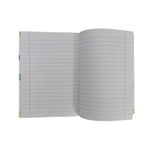 Caiet Block notes, MIXDesign, liniat dictando tip W, A5,96 file, coperti cartonate, model flori, Roz