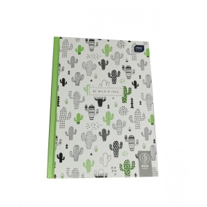 Caiet notite, Cactus, liniat matematica, A5, 96 file, coperti cartonate, Verde