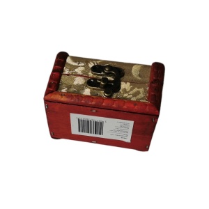 Cutie din lemn pentru cadouri, tip Cufar, 90x60x62mm, model Auriu