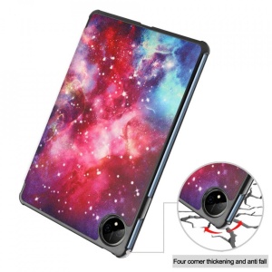 Husa Smart Cover tableta, pentru Huawei MatePad Pro 11 2022, model galaxie, roz - Img 2