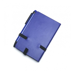 Notebook Pocket, cu pix si stylus pen, 80 pagini albe, A7, 100x64mm, Albastru