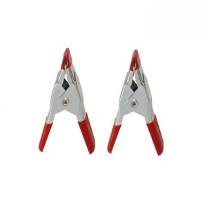 Set 2 bucati, carlige metalice mici, prevazute cu arc puternic, Rosii