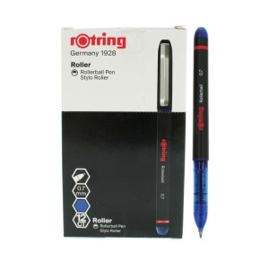 Set 2 Bucati, Pix cu cerneala lichida, Liner, Rotring RollerBall, 0.7 mm, Albastru - Img 3