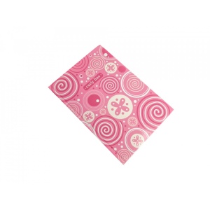 Block notes, MIXDesign, liniat dictando tip W A5 96 file, coperti cartonate, model Cercuri, Roz - Img 3