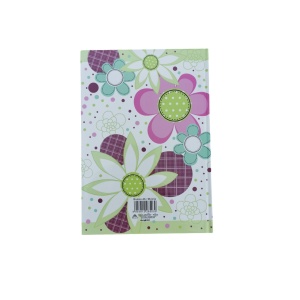 Caiet Block notes, MIXDesign, liniat dictando tip W, A5,96 file, coperti cartonate, model flori, Roz