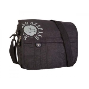 Geanta de umar crossover, Stefano Casual, inchidere frontala cu arici, Neagra