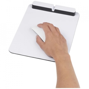 Mouse pad spatios cu HUB USB 2.0, 3 porturi, 28x19cm, alb