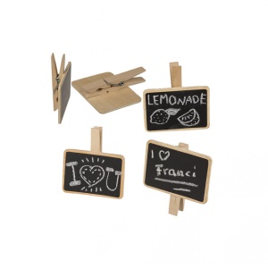 Ornament de masa, carlig cu pancarda tip tabla scolara, pentru scris cu creta