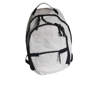 Rucsac spatios cu 3 compartimente, poliester 600D, curele intarite, 48x27x17cm, Alb-Negru