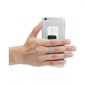 Vedere superioara a suportului telefon autoadeziv cu structura reglabila si banda de prindere. Detaliile precise si designul minimalist fac din acest suport o alegere excelenta pentru utilizatorii de smartphone-uri activi si stilati