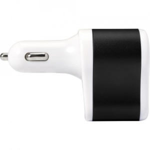 Incarcator auto universal, 5v cu doua mufe USB si o priza auto, Negru