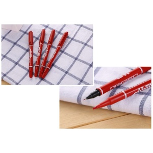 Set 10 bucati, Marker si Liner 2 in 1, sigilate individual, Rosu - Img 2