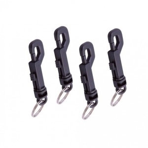 Set 4 bucati, breloc tip carabina cu arc, 68x27mm, plastic, negru