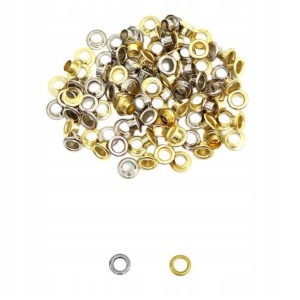 Set clesti de perforare si capsare pentru piele, plus 200 de capse, Galben