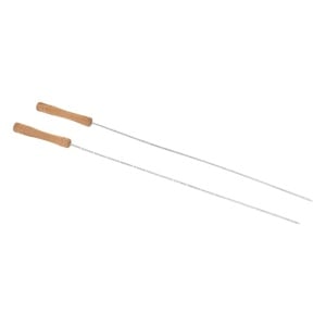 Tepuse de gratar pentru frigarui cu maner din lemn, 45 cm lungime, 4 bucati - Img 1