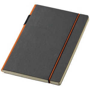 Agenda A5 JournalBooks, inchidere cu elastic, suport pix, 80 file, dictando, Orange