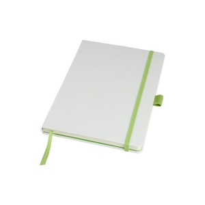 Agenda A5, JournalBooks Meyla, 80 file, coperti cartonate, file mixte, buzunar notite, Alba