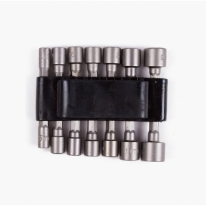 Set 14 bucati, chei tubulare cu prindere tip bit, hexagonale, Gri