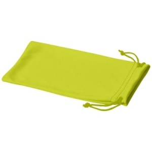 Husa pentru ochelari de soare din microfibra, prevazuta cu snur, Verde Aprins