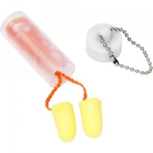 Set 4 piese, Dopuri de protectie pentru praf si zgomot plus cutie de transport, galben