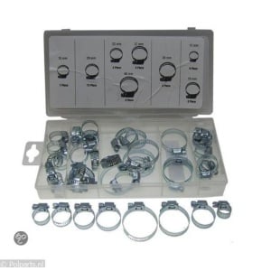Set 40 piese, coliere metalice cu cap drept, marimi diferite