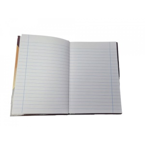 Block notes, MIXDesign, liniat dictando tip W, A5,96 file, coperti cartonate, model Volei, Maro - Img 2
