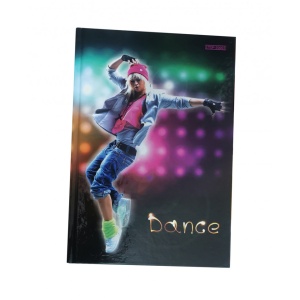 Caiet notite, Dance, liniat matematica, B5, 96 file, coperti cartonate, Negru-Roz
