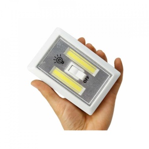 Lampa cu baterii si intrerupator, leduri COB, retro, alba