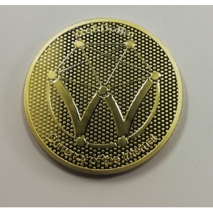 Moneda Suvenir WebDollar, diametru 40 mm, Aurie - Fara cutie