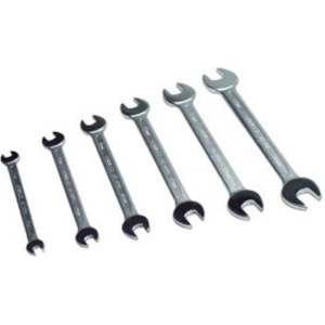 Set 6 bucati, chei fixe cu maner scurt, 6-17 mm, otel inoxidabil, Argintii