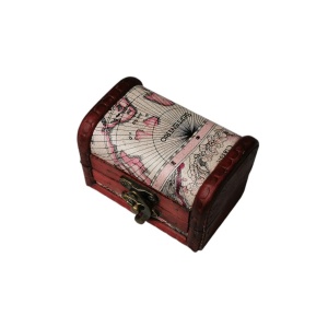 Cutie din lemn pentru cadouri, tip Cufar, 90x60x62mm, model Atlas