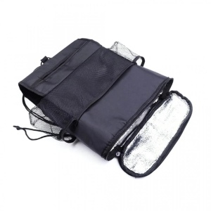 Geanta Termica Auto cu sistem de prindere la tetiera, buzunare multiple, Negru - Img 6