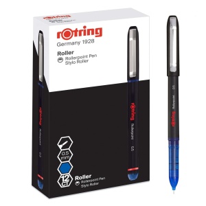 Set 2 bucati, Pix cu cerneala lichida, Liner, Rotring Rollerpoint, 0.5 mm, albastru - Img 3