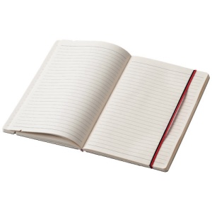 Agenda A5 JournalBooks, inchidere cu elastic, suport pix, 80 file, dictando, Rosu