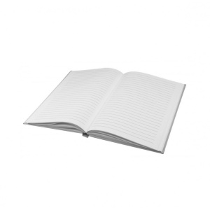 Agenda liniata dictando A5, 60 file, coperti cartonate, argintiu