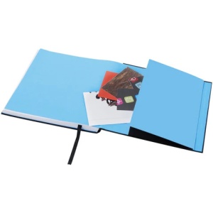 Agenda Square Delta, coperti cartonate, 18x18cm, 80 file, 80 grame/mp, Neagra