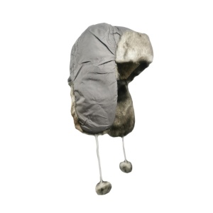 Caciula tip Aviator, King Cap colection, pentru femei, diametru 18 cm, Gri