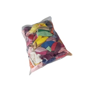 Set 100 bucati, Baloane MIX, diferite culori si dimensiuni, Multicolor