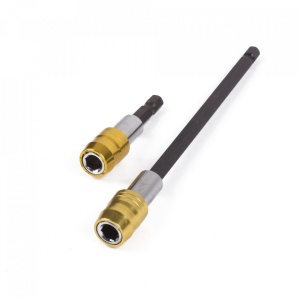 Set 2 piese, Prelungitoare pentru Bituri cu sistem de blocare si magnet, Aurii