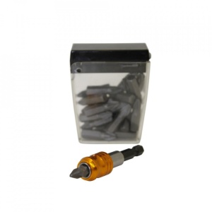Set 26 piese, Bituri hexagonale PZ2 CRV plus adaptor cu sistem de blocare