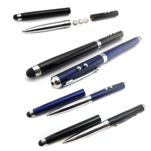 Stylus Pen Visiniu cu laser, lanterna si pix cu pasta neagra. - Img 6
