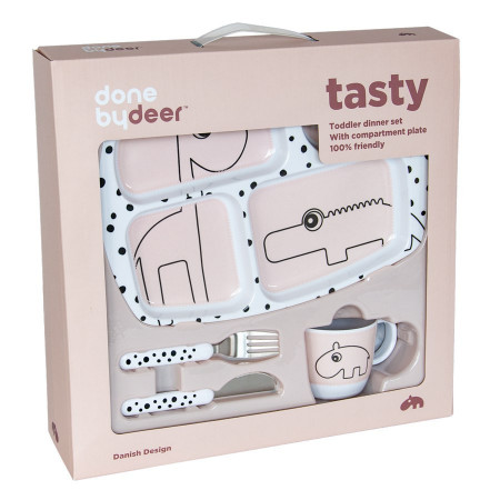 Set de masă pentru copii Happy dots roz