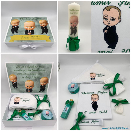 Trusou botez - Baby Boss verde