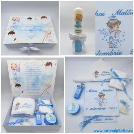 Trusou botez - Ingeras albastru