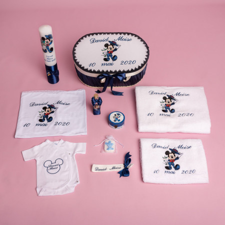 Trusou botez Mickey Mouse bleumarin